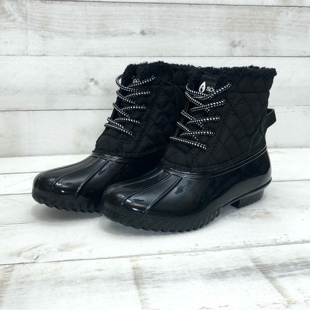 Sporto Sz 6 & 7 Duck Boot • Women’s Andie • Black • New